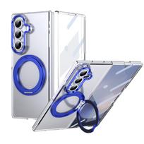 Magnetic Rotating Stand Case for Samsung Fold7/Fold6 - Full Coverage, Anti-drop, Invisible Design. Galaxy Fold6 mėlyna