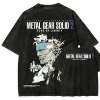 Hot game Metal Gear Solid V The Phantom Pain Anime Lover Washed Tshirt personality Clothes Oversized Unisex Couples hot product M
