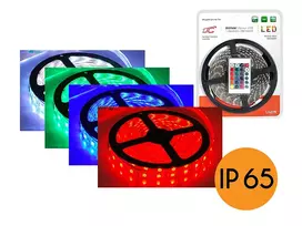 Taśma LED Ecolight PS Rinkinys: Sznur diodowy RGB IP65, 300 diod SMD5050, 5m + sterownik + maitinimo šaltinis, RGB.