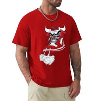 Chicago Shoe Bull Red White Hip Hop Longline T Shirt Harajuku Short Sleeve T-shirt  Graphics Tshirt Tops S įvairiaspalvis