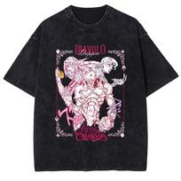 Manga JoJos Bizarre Adventure Diavolo Graphic T Shirt Men High Quality Cotton Tshirts Casual Manga Tee Harajuku Male Tshirt S