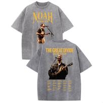 Noah Kahan The Great Divide Tour  Washed Tshirt Man Women Vintage Summer ONeck Short Sleeve T Shirt S