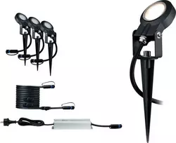 Paulmann Plug & Shine lauko LED šviestuvų rinkinys, 3 × 6 W, IP67, su transformatoriumi, 936.96