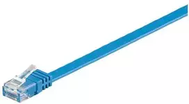 Goobay CAT 6 Flat Komutacinis kabelis, U/UTP, mėlynas, 2 m, 2 m, Cat6, U/UTP (UTP), RJ-45, RJ-45, Mėlyna