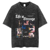 Hot Sale Game Life Is Strange Vintage Washed T Shirt Men Women Casual Retro Cotton Short Sleeve Tshirt Male Oversized TShirts S