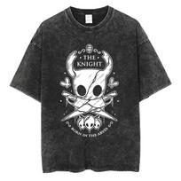 Washed Vintage Game Hollow Knight Graphic Print Tshirt Fans Gift Men Women Clothing Fashion Casual Oversized T Shirt Streetwear S