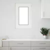 Požeminio lango RISOR 50 x 75 cm PVC ir stiklas Balta