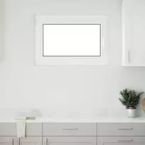 Požeminio lango RISOR 90 x 50 cm PVC ir stiklas Balta