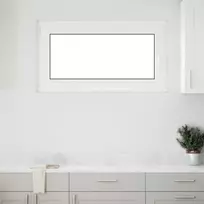 Požeminio lango RISOR 110 x 50 cm PVC ir stiklas Balta