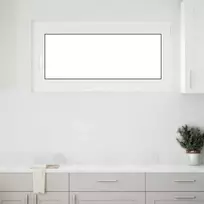 Požeminio lango RISOR 120 x 60 cm PVC ir stiklas Balta