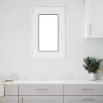 Požeminio lango RISOR 50 x 75 cm PVC ir stiklas Balta