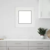Požeminio lango RISOR 60 x 60 cm PVC ir stiklas Balta