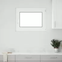 Požeminio lango RISOR 80 x 70 cm PVC ir stiklas Balta