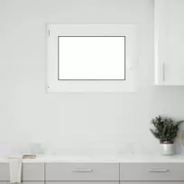 Požeminio lango RISOR 80 x 70 cm PVC ir stiklas Balta