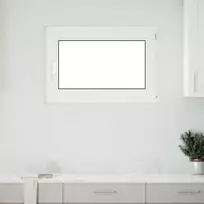 Požeminio lango RISOR 90 x 60 cm PVC ir stiklas Balta