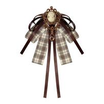 Juostelė Britiška Retro Sagė Elegantiškas Kaspinas Aksesuaras Senovinis Senovinis Kaklaraištis Moteriškas Aksesuaras kava