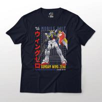 Mobile Suit Gundam Wing Anime - Wing Gundam XXXG-01W Suit Graphic Art Cotton Tee 2XL