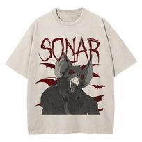 Cotton Vintage Washed Dispatch SND Sonar T Shirt Fashion MenWomen Robert Robertson Beef Dog Mecha Man Loose Acid Wash Tees S