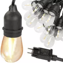 Sodo lemputės LED girlianda E27 20m, 20 lempučių