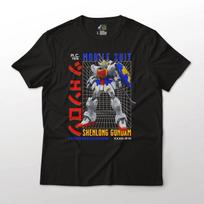 Mobile Suit Gundam Wing XXXG-01S Shenlong Gundam Anime Graphic Art Cotton Tee 2XL