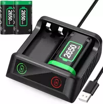2x 2650 mah akumuliatoriai xbox series pultams ir įkroviklis