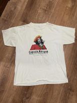 Vintage Captain Morgan Rum T T-Shirt USA Made Big Face 1996 Men’s XL White *Flaws 2XL