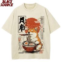 T Kawaii Shiba Inu Eating Ramen  Dog Lover Gift TShirt Print Original Design Gifts T Shirts Graphic T Shirts Mens Clothing S