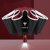 Automatic Umbrella with LED Reflective Strip Rain Wind Umbrella For Tesla Model 3 X S Model Y Accessories
