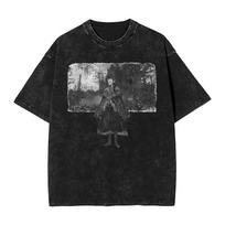 Hot Game Peripherals Bloodborne Darks Souls Graphic Print TShirt Streetwear Vintage Washed Cotton Top Oversized Summer New Tees S