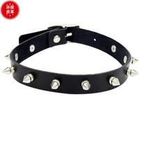 Eco-friendly PU Pippunk Gothic Rock Spikes Rivets Fun Neck Cover Neck Cover Collar Bondage Collar Neck Chain Necklace