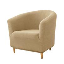 Krėslas užvalkalas Tampri statinės formos kėdės užvalkalai Vienspalvis poliarinis vilnos vonios sofos užvalkalas Armchair Cover Sofa baldų apsauga 1 Piece beige
