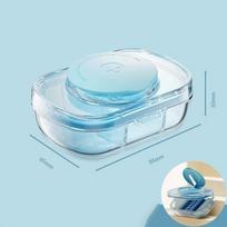Portable Large Capacity Medicine Box for Daily Three Meals Seven-Day Week Pill Reminder Container Carry-On Drug Distributor mėlyna