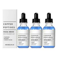 Copper Peptides Serum for Face - with GHK-Cu and Hyaluronic Acid - Anti-Aging Facial Serum for Fine Lines & Skin Elasticity - Tightening, Repairing