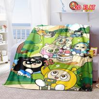 Eggy Party Game Print Flannel Blanket, Soft Cozy Throw for Kids & Fans 80cm x 120cm