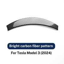 Steering Wheel Frame Cover for Tesla Model 3 Highland 2024 2025 2026 ABS Matte Bright Carbon Fiber Trim Interior Accessories Model 3 Highland
