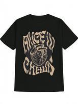 Men'S Casual Crew Neck T-Shirt with Intricate Heart RICE Graphic Design Soft Stretchy Fabric Perfect for Summer Everyday Tshirt S įvairiaspalvis