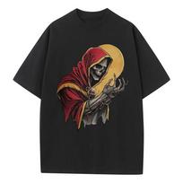 Heavy Cotton Baggy T Shirt Evil Wizard Graphic Tees Dropped Shoulder Vintage Unisex Tops Oversize T Shirts Breathable Print S įvairiaspalvis