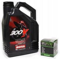 Olej Motul 300V 15W50 4L + Filtr Hiflo Hf160 Bmw R1250 Gs K1300 Oryginalny
