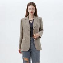 EgoiSt Women S Linen Formal Single Jacket eS2wj463 BR/55