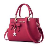 Crossbody bag, killer bag, mom bag, bowknot women's bag, handbag, shoulder bag, professial commuter bag, casual street style, vyno raudonos spalvos