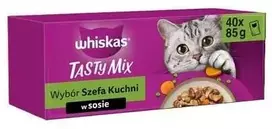 WHISKAS Adult Tasty Mix „Chef’s Choice“ 40×85 g pilnavertis šlapias maistas suaugusiems katėms padaže