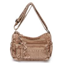 Džinsinis krepšys Vidutinio amžiaus moteriškas Crossbody krepšys Didelės talpos krepšys per petį chaki