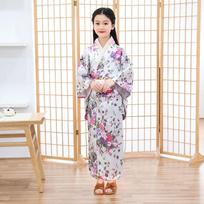 Printed Floral Traditional Japanese Kimono Japanese Style Asian Children Sakura Girl Kimono Dress Elegance New 150