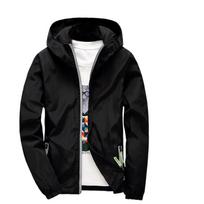 Lightweight Hooded Windbreaker Jacket for Men and Women Full Zip Casual Outerwear with Pockets L juoda