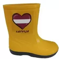 Vaikiški guminiai batai Paliutis 120PL/Myliu LV, su kulnu, be pašiltinimo, geltoni, 30 dydis