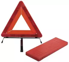Avarinis ženklas automobilių stovėjimo aikštelėje, raudonas, trikampis