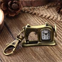 1PC Vintage Necklace Watch Clothes Car Pocket Watch Sewing Machine Quartz Pocket Watch Small Wall Watch Keychain Watch ruda