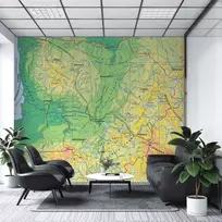 Fototapetai - Lietuvos žemėlapis, reljefinis