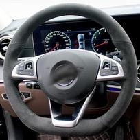 Individualizuotas tikro Alcantara vairo dangtelis Mercedes Benz W176 W246 W205 C117 R231 R172 AMG C43. Pynimas ant vairo.
