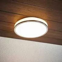 Apvalus LED lubinis šviestuvas Lyss su chromuotu apvadu, IP44